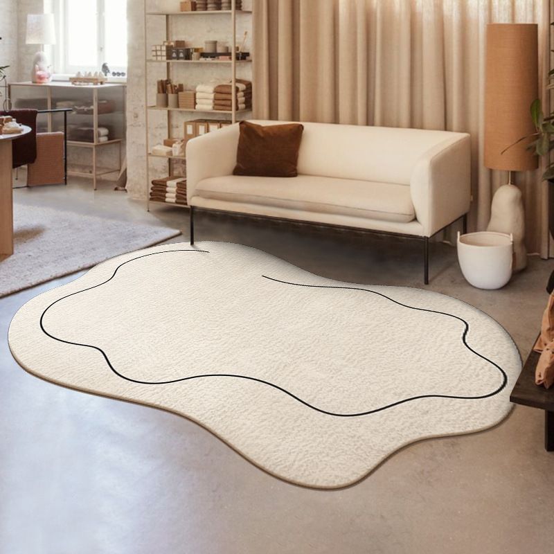 White Line Muster Area Teppich Polyester Fläche Teppich nicht rutscher Backing Teppich für Wohnkultur