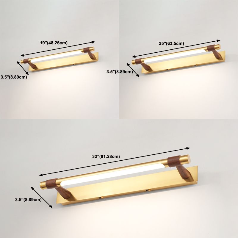 LED Strip Shape Vanity Light Fixtures Traditional Mirror Front Lighting for Bathroom