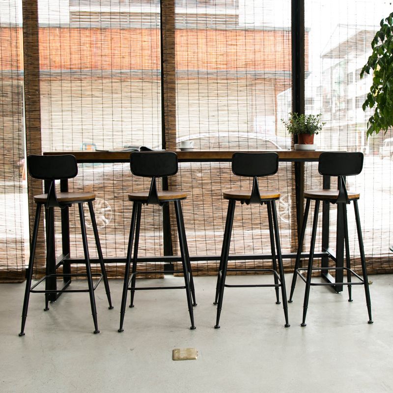 Contemporary Bar Table Set 1/5/7 Pieces Rectangle Solid Wood Counter Table Set