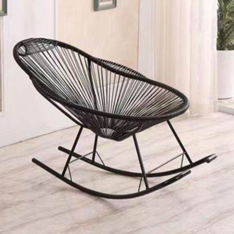 Modern Woven Rope Rocking Chair with Light Legs Rocker Chair
