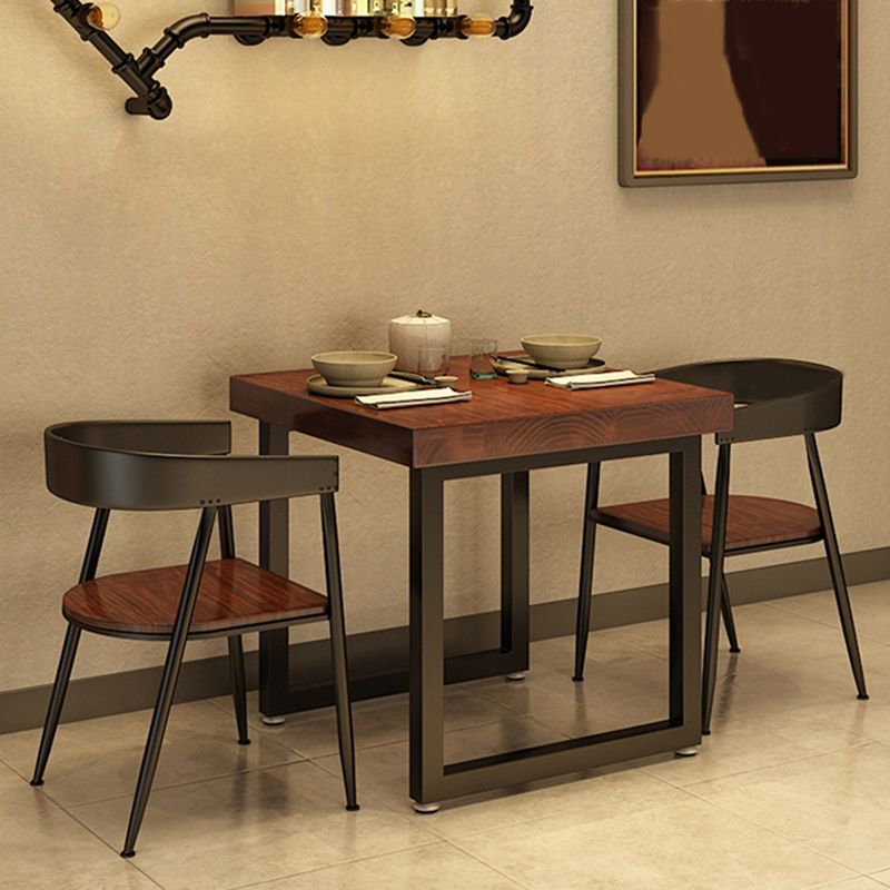 Industrial Metal Kitchen Dining Armchair Open Back Dining Side Chair