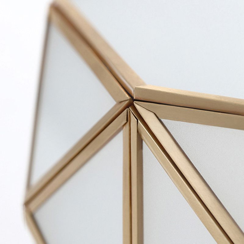 3/4/6 Allumage de l'octogone de fixation Minimaliste Brass Metal Ceiling Mounted Lamp for Bedroom, 14 "/16.5" /20.5 " W