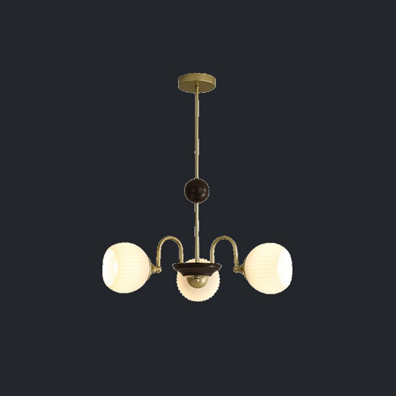 Contemporary Nordic Hanging Light Globe Glass Chandelier for Living Room