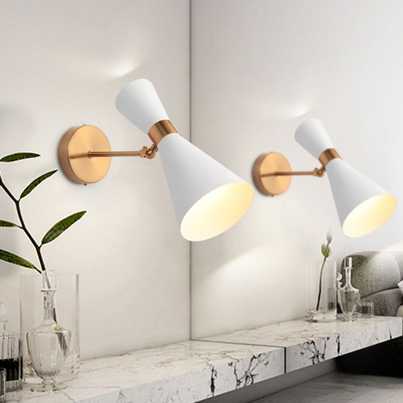Cone Shape Metal Wall Sconces Modern 2-Lights Wall Mount Light Fixture