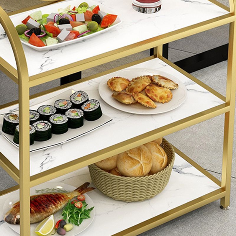 25.59"H Portable Contemporary Prep Table Metal Rectangular Prep Table for Home Use