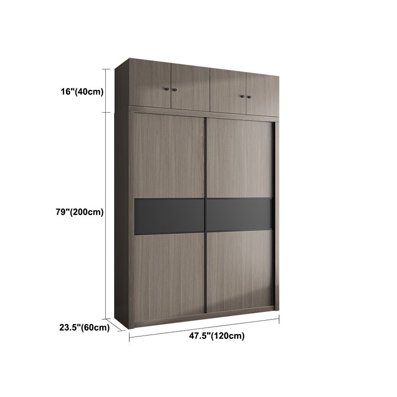 Engineered Wood Wardrobe Armoire With Shelves Modern Wardrobe Closet
