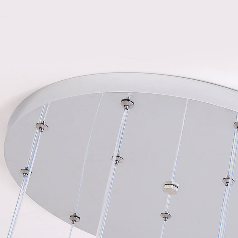 Lámpara de colgante de lágrima de hierro de hierro forjado de LED de lujo moderno con sombra acrílica