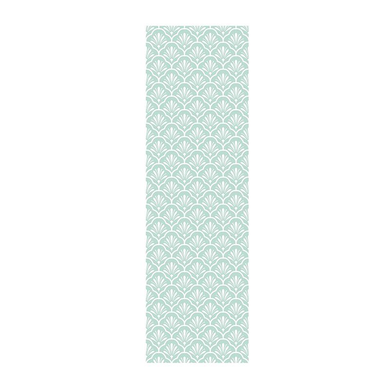 19.4 sq ft. Rural Wallpaper Roll for Girl's Bedroom with Floral Grid Design in Soft Green, Peel and Stick