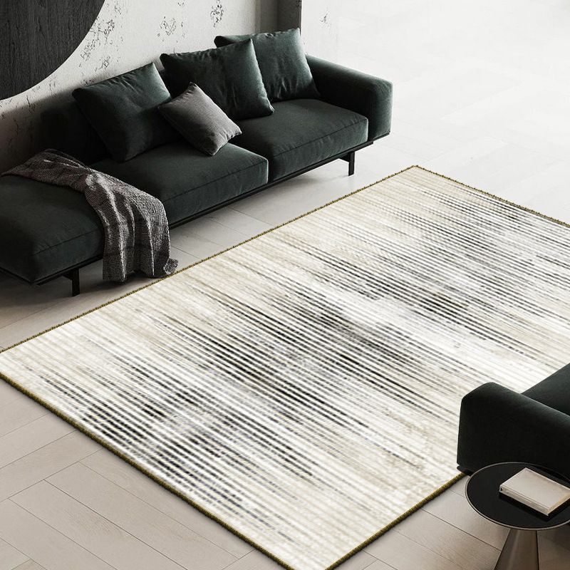 Contemporary Wabi-sabi Rug Simple Color Carpet Polyester Non-Slip Backing Rug