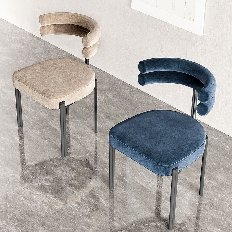 Modern Simple Side Chair Upholstered Side Dining Chair for Living Room