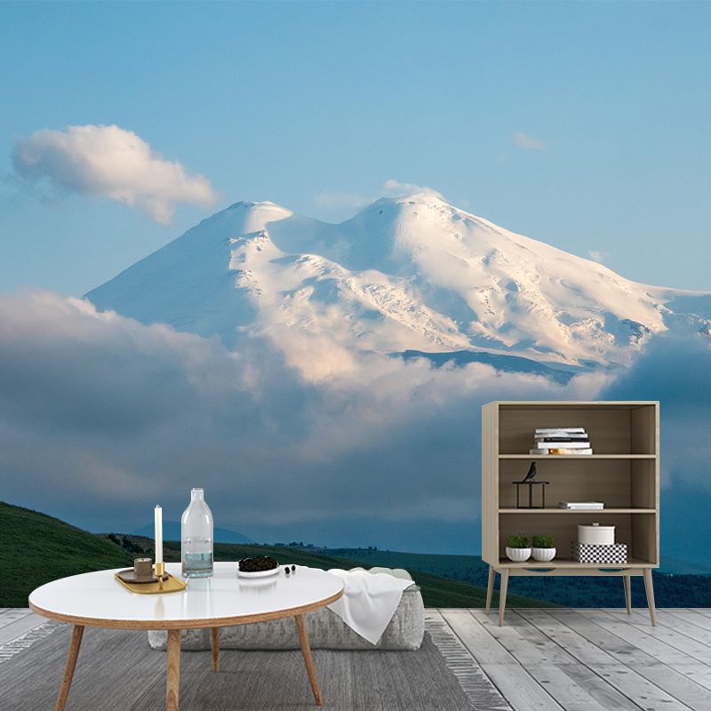 Mountain Landscapes Mural Moisture Resistant Wall Decor for House Interior