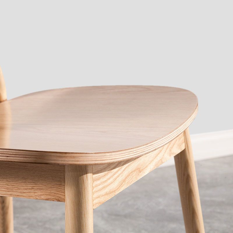 Contemporary Style Wood Dining Chair Armless Side Chairs for Restaurant