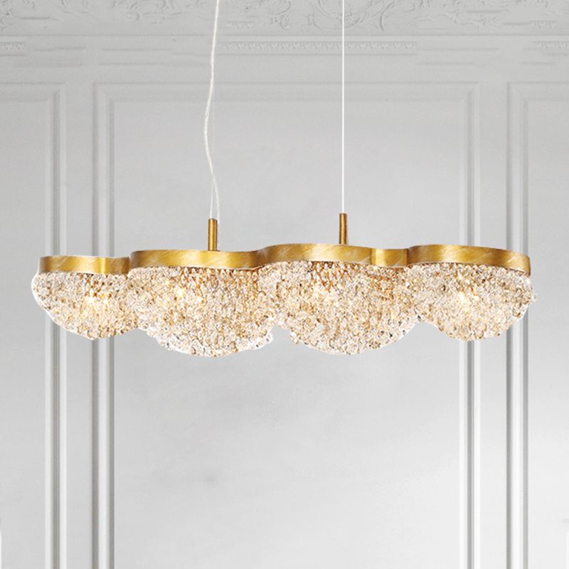Contemporary Style Dome Island Lighting Ideas Crystal 4 Light Island Lights