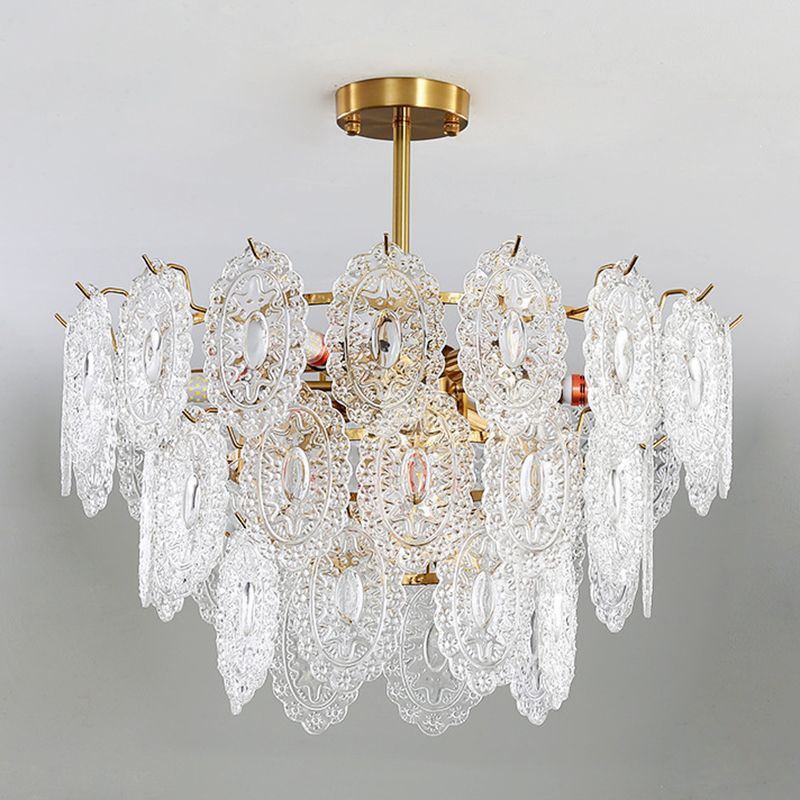 American Glass Chandelier Lichte Armaturen Restaurant Opknoping Kroonluchter