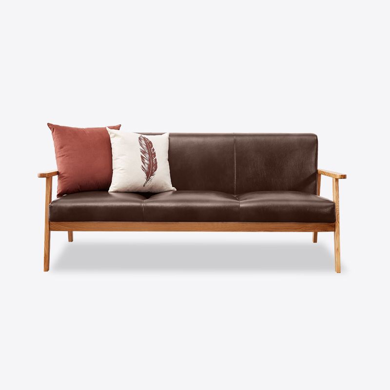 Modern Faux Leather Sofa Set Standard Tight Back Settee Couch