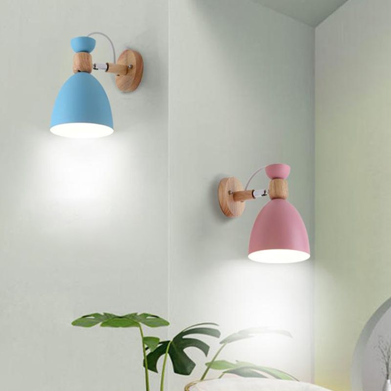 Flared Wall Sconce Lighting Modern Style Metal 1 Light Wall Mounted Light
