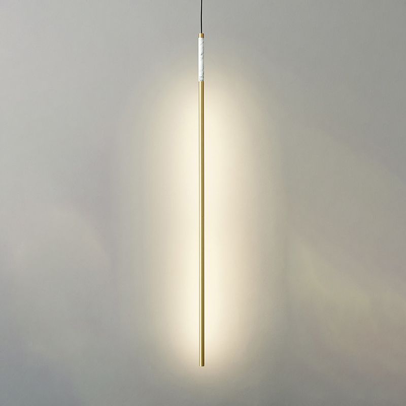 Eigentijdse hangende hanglamp lineaire vorm marmeren hanger voor woonkamer slaapkamer