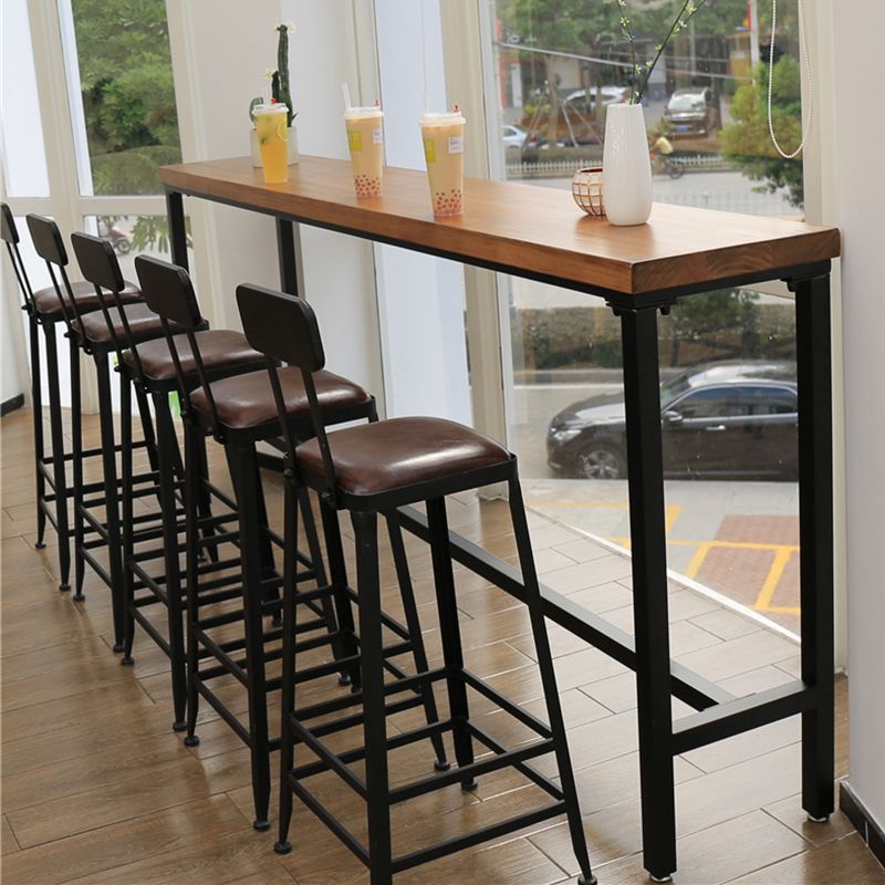 Contemporary Solid Wood Pub Set 1/6 Pieces Rectangle Bar Height Bar Set