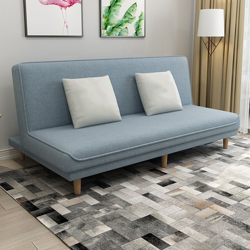 Foldable and Wear-resisting Linen Armless Sofa with Tight Back for Apartment