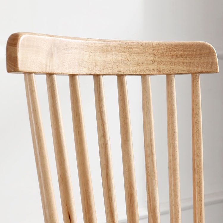 Contemporary Wood Dining Chair Windsor Back Side Chair in Matte Finish for Indoor