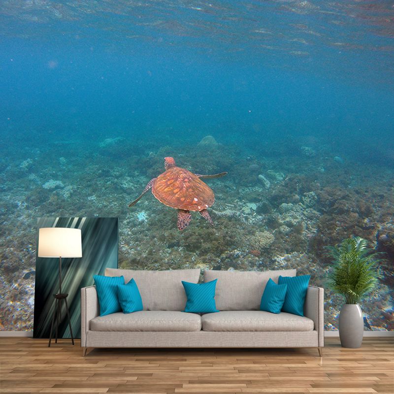 Tropical Beach Style Seabed Mural Mildew Resistant Room Wall Covering