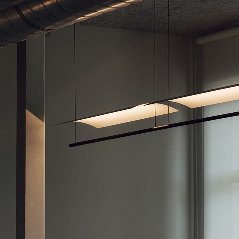 Luminaire à île blanc métal