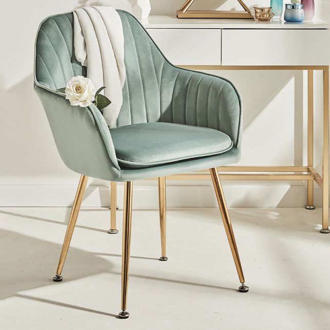 Silla de comedor con acabado mate de terciopelo, sillón con respaldo sólido para dormitorio escandinavo