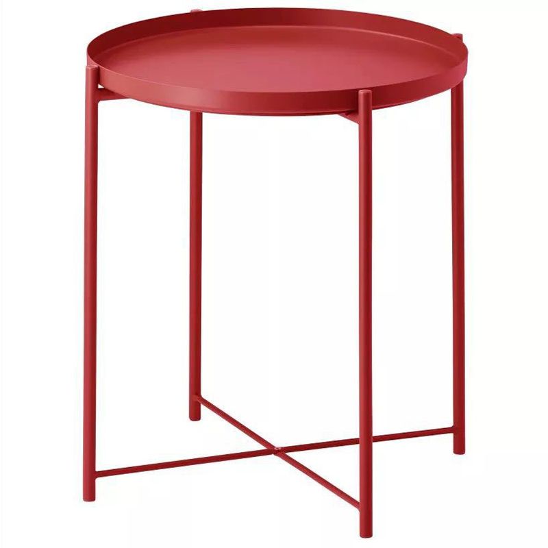 4 Legs Base Design Cocktail Table Multi-color Selection of Metal Iron Round Coffee Table