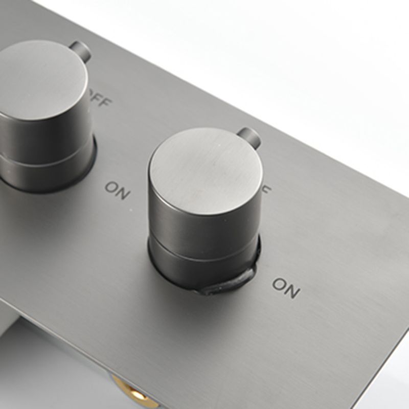 Ceiling Mounted Square Metal Shower Faucet Massage Shower System