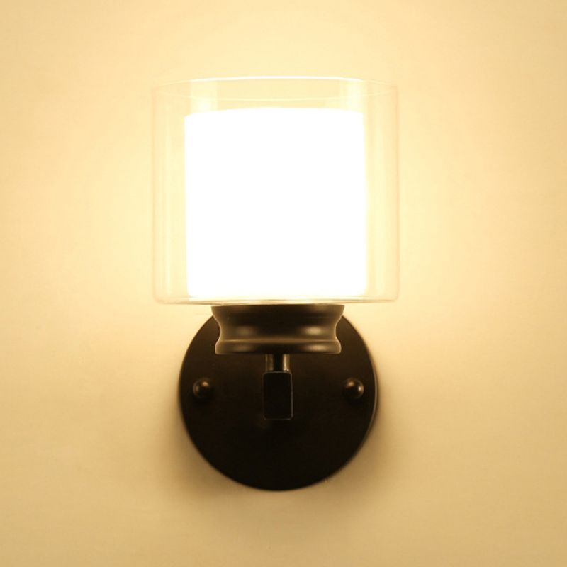 Cylinder Wall Lighting Modern Metal 1 Light Wall Sconces for Bedroom