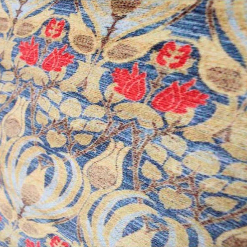 Runde mehrfarbige traditionelle Indoor-Teppiche Polyester Blumenmuster Teppich nicht rutschfestem Innenteppich für Wohnzimmer