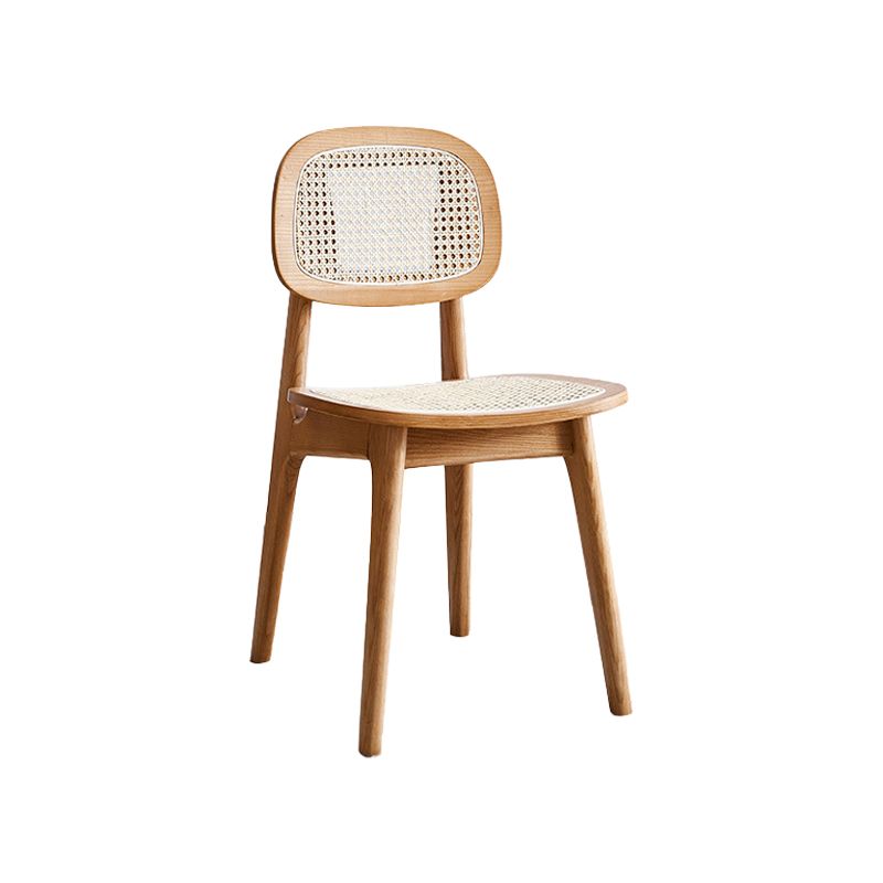 Open Back Dining Side Chair Traditional Solid Wood Side Chair Set