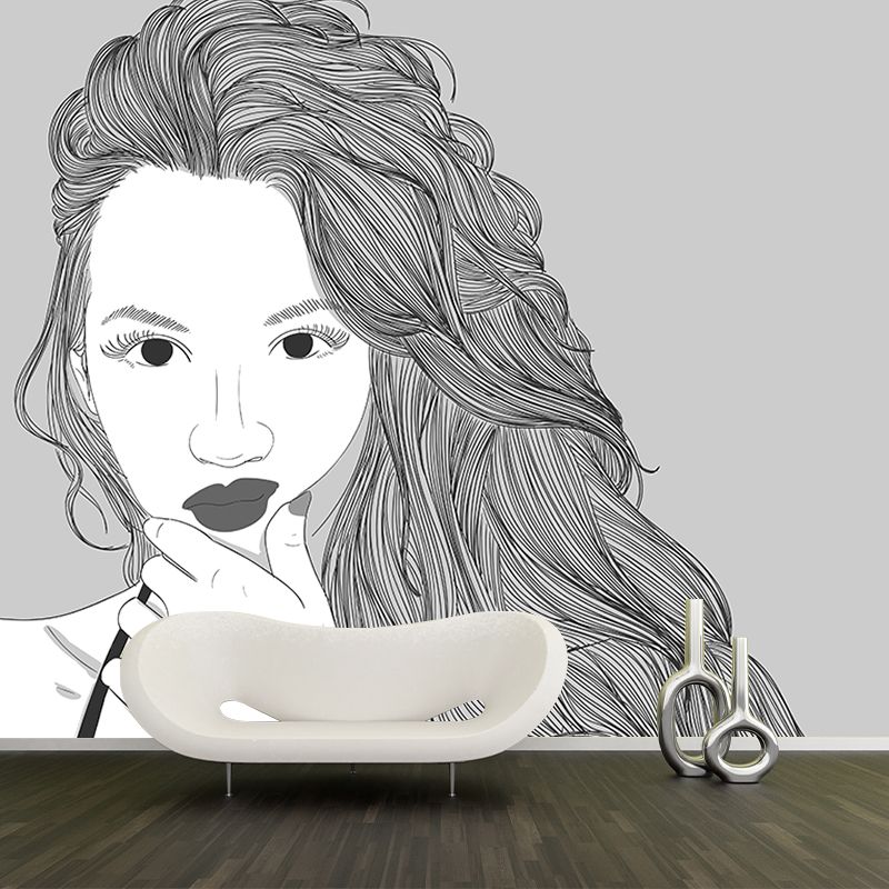 Characters Illustration Mildew Resistant Wallpaper Environmental Sleeping Room Wall Mural