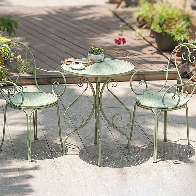 Modern Style 1/3 Pieces Metal Bistro Set Metal Bistro Table Set for Terrace