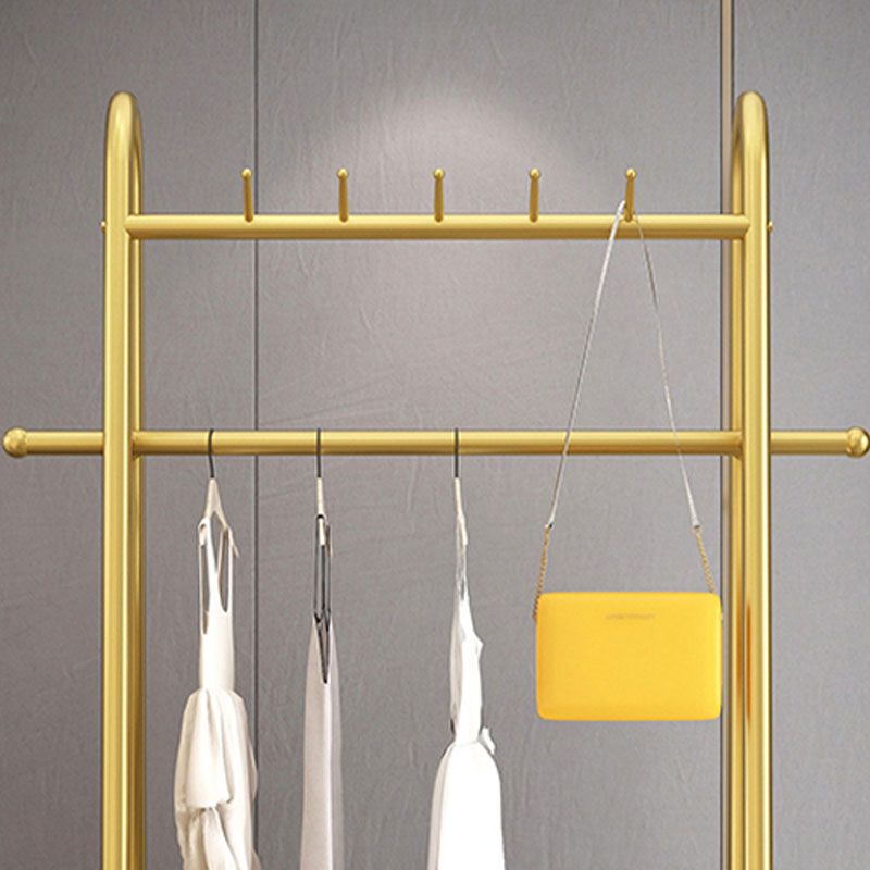 Modern Coat Hanger Solid Color Metal Coat Rack with Storage Shelving