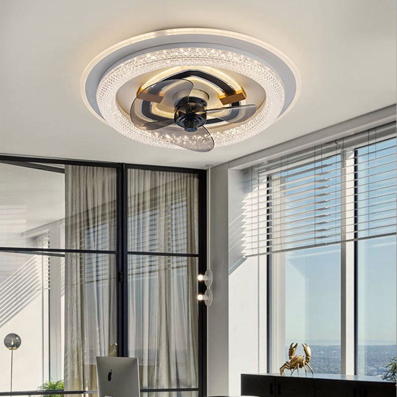 Weißer runde LED -LED -Leuchten nordische Acryl -Halbblöcke Deckenlampe für Esszimmer