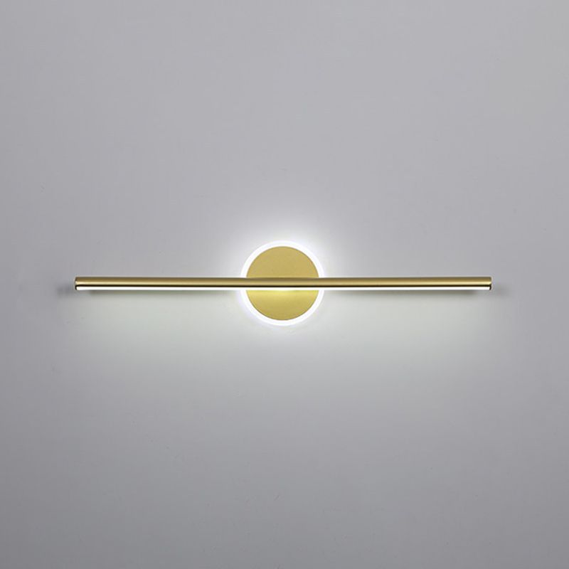 Metal Linear Vanity Wall Sconce Modern Style 1 Light Vanity Lighting Fixtures in Gold
