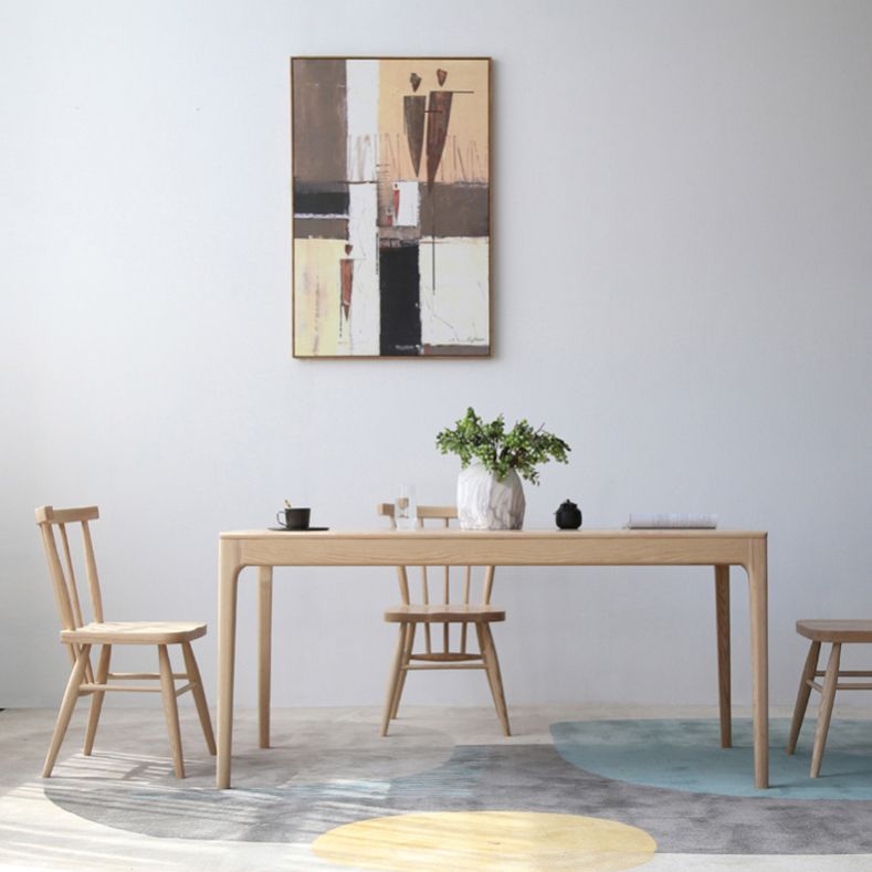Modern 1/4/5 Pieces Dining Set Ash Wood Dining Table set with Windsor Chairs