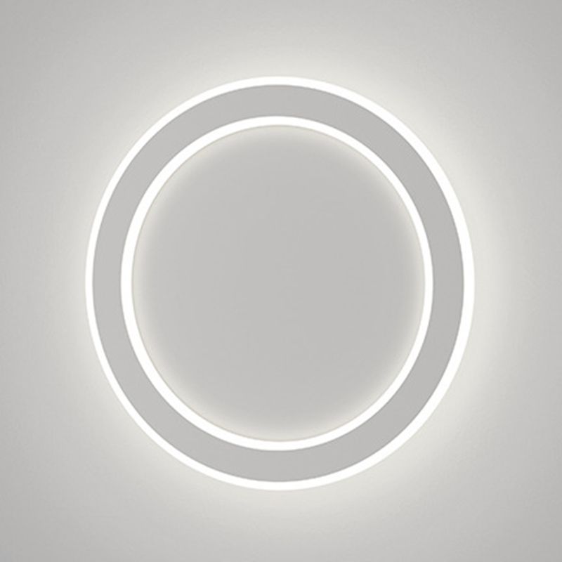 Round LED Wall Lamp Modern Wall Mount Lamp with Acrylic Shade for Bedroom