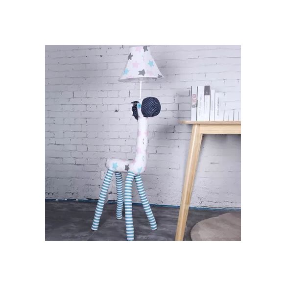 Sala da pranzo ad alta sala da pranzo in tessuto leggero 1 leggero lampada da pavimento adorabile con tonalità conica
