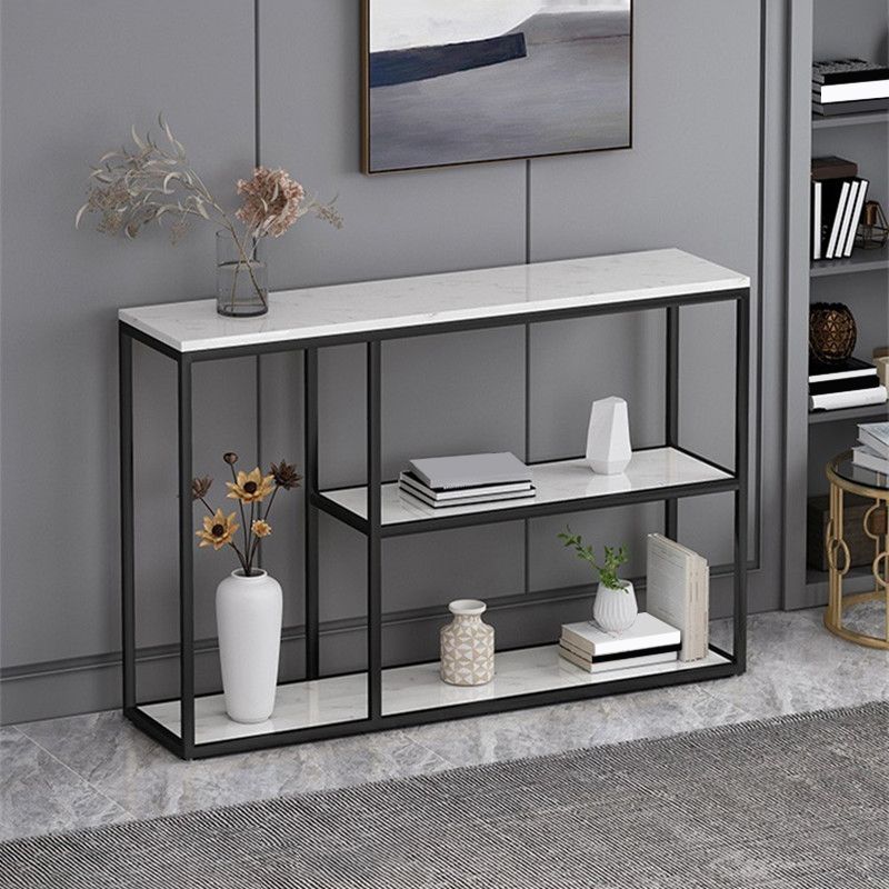 Glam Console Accent Table Antique Finish Rectangle Console Table