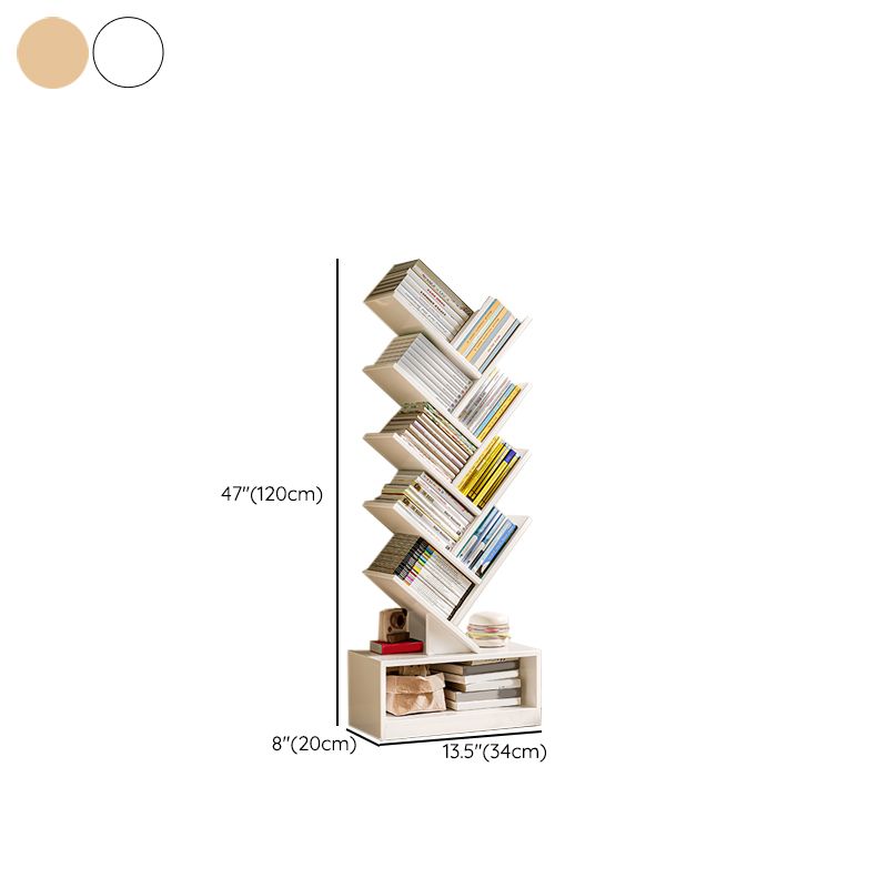 Engineered Wood Standard Scandinavian Closed Back Bookshelf with Shelves