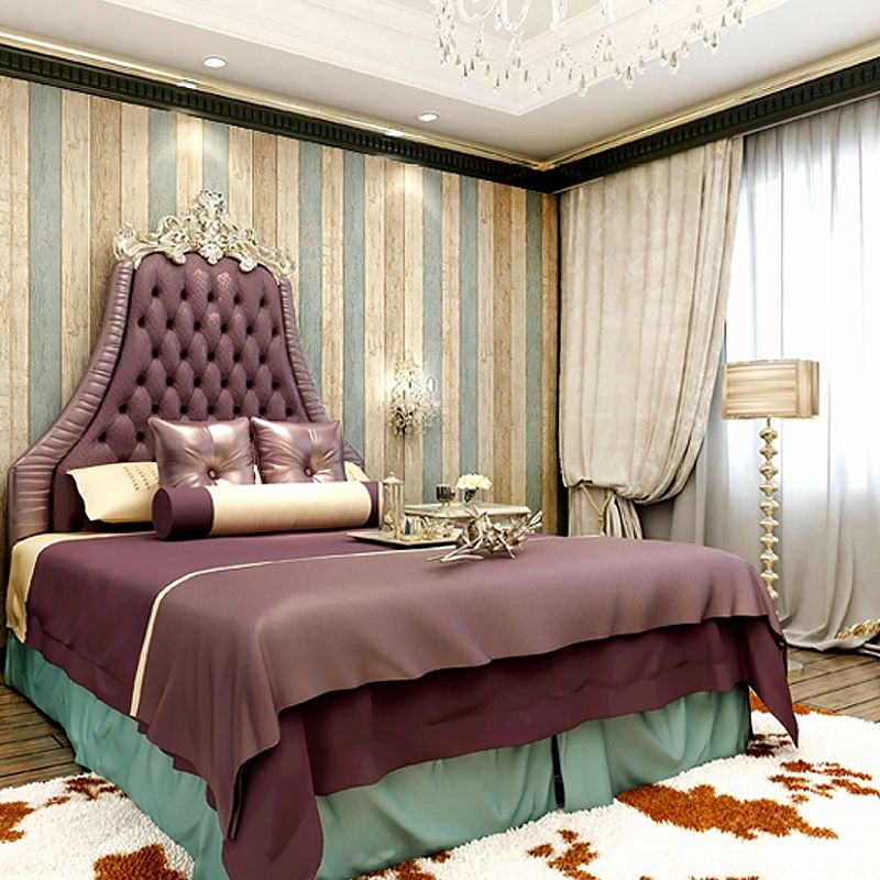 Cottage Wood Plank Wallpaper Pastel Color Bedroom Wall Decoration, 33' L x 20.5" W