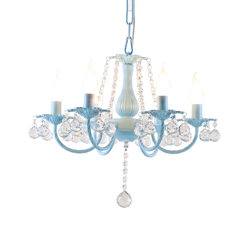 Traditional Unique Chandelier Lights Crystal 6-Light Pendant Light Fixtures