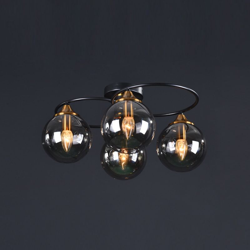 Contemporary Globe Flush Light Fixture Glass Flush Mount Ceiling Fixture
