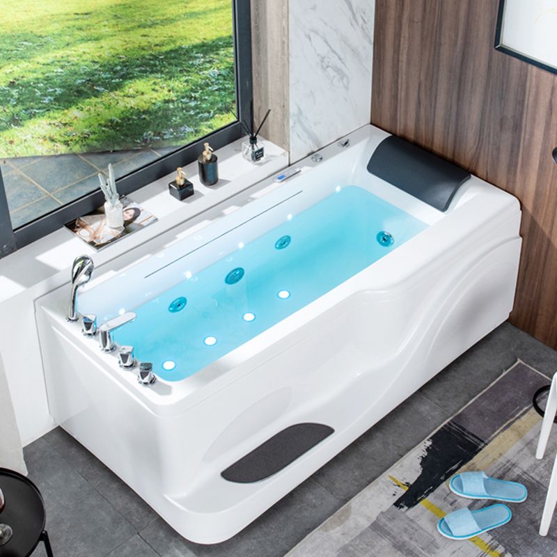 Contemporary Rectangle Bathtub Acrylic Air /Whirlpool/Soaking Bathtub