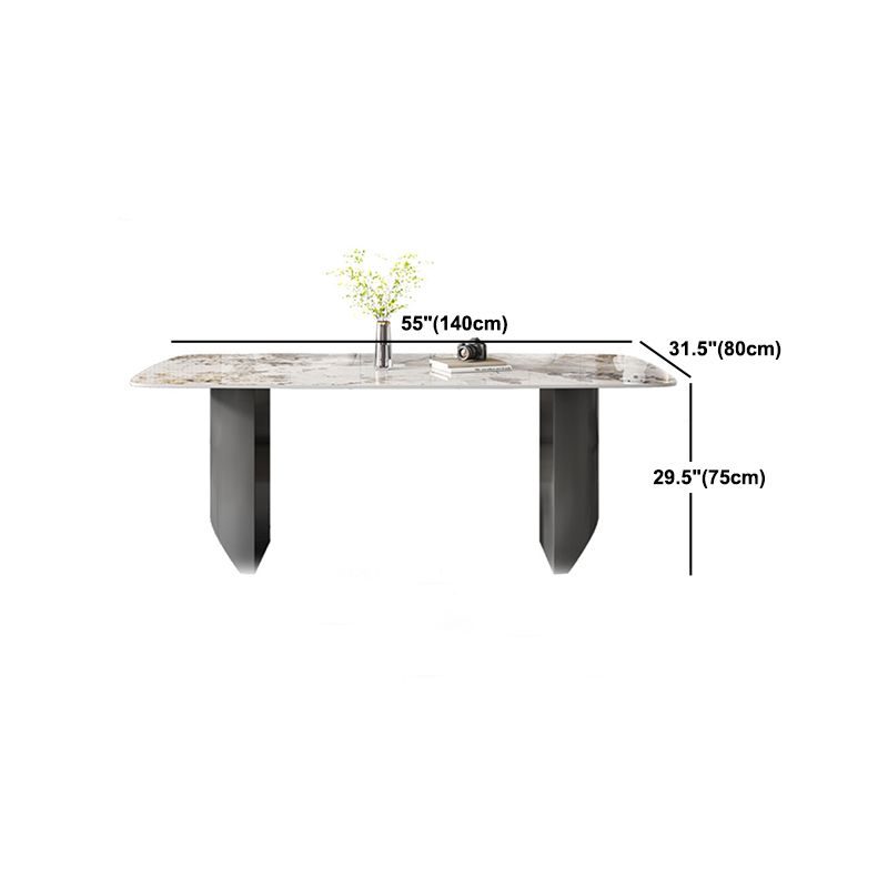 Modern 1/4/5/6/7 Pieces Dining Set Rectangle Stone Dining Table for Dining Room