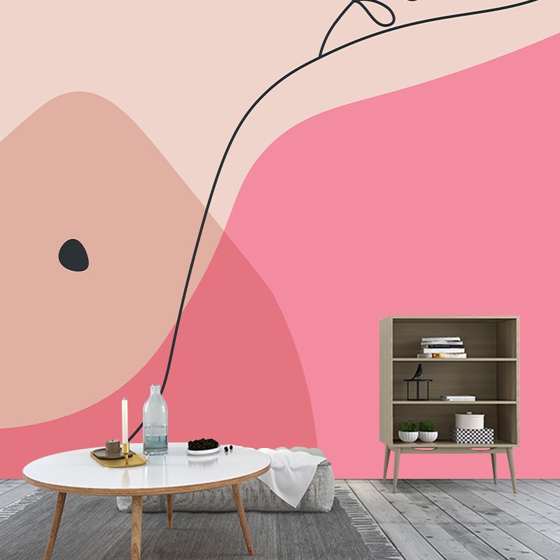 Minimalism Mildew Resistant Wallpaper Illustration Sleeping Room Wall Mural