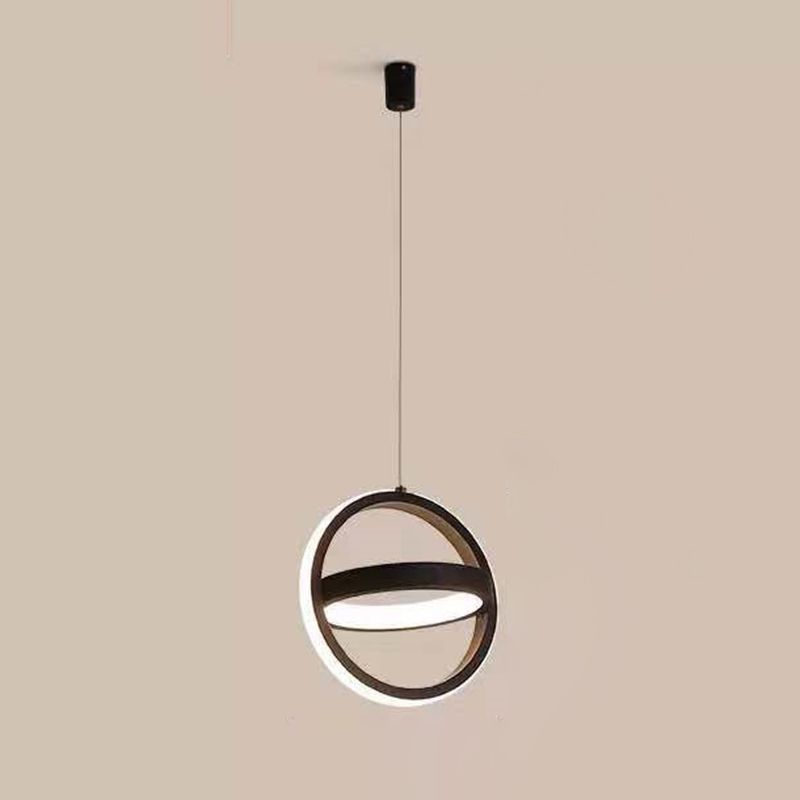 Geometrical Shape LED Pendant Lamp Modern Minimalist Metal Hanging Lamp for Living Room