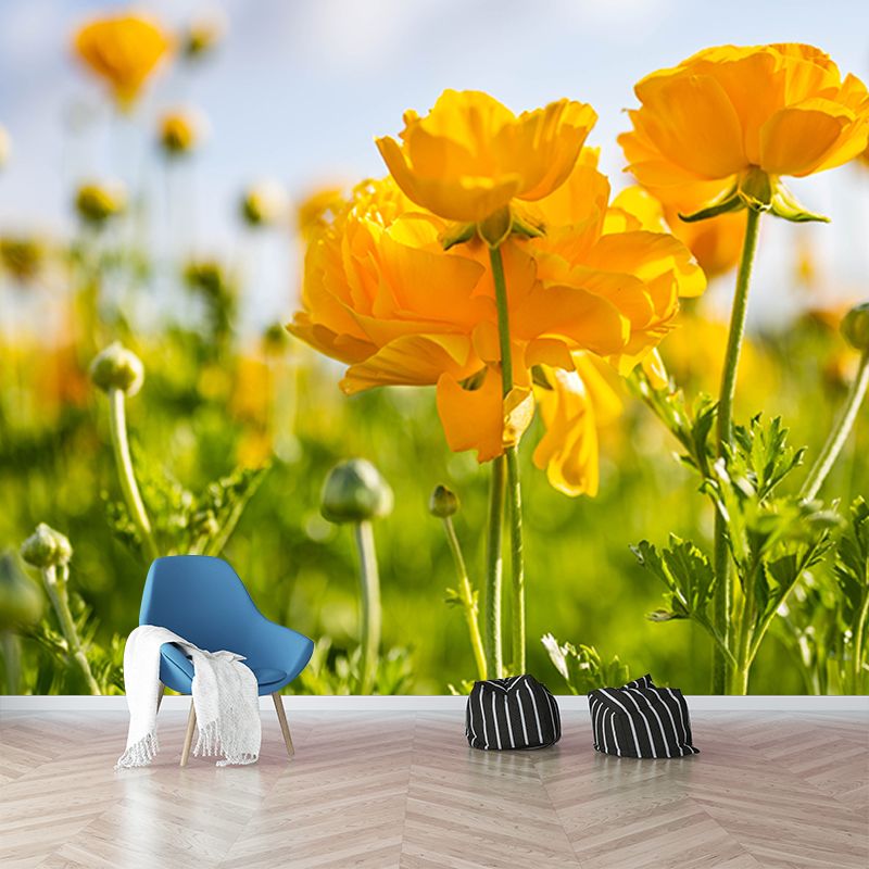 Washable Photography Mural Wallpaper Flower Field Indoor Wall Mural